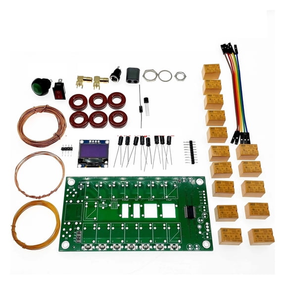 Machine And Kits 1.8-50MHz ATU100mini Automatic Antenna Tuner By 7x7 3.2Firmware Programmed OLED ,Easy to Use