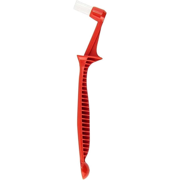 Machine Brush - Coffee Machine Cleaning Brush With Spoon - Group Head Brush - Coffee Machine Brush Cleaner - Red