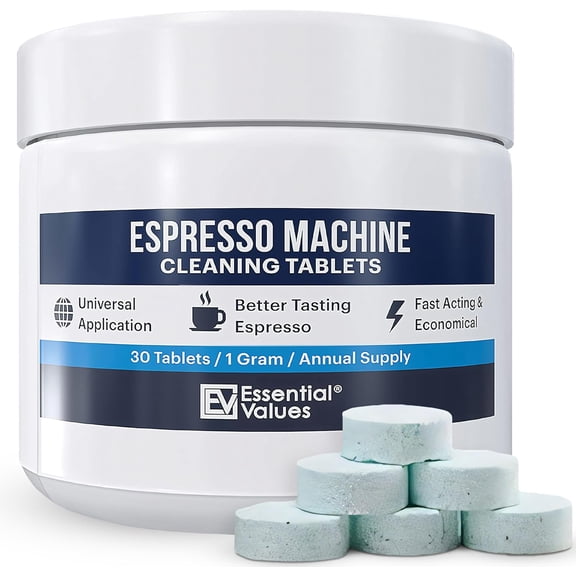 Espresso Machine Cleaning Tablets (30 Tablets), Compatible with Breville Barista Express, , Delonghi, , - Universal Descaler for Espresso Machines