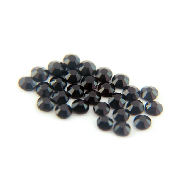 Machine Cut Hot Fix Rhinestones by Threadart SS20 (5mm) Jet 2 Gross (288 stones/pkg) Hotfix Rhinestones - 25 Colors and 5 sizes available