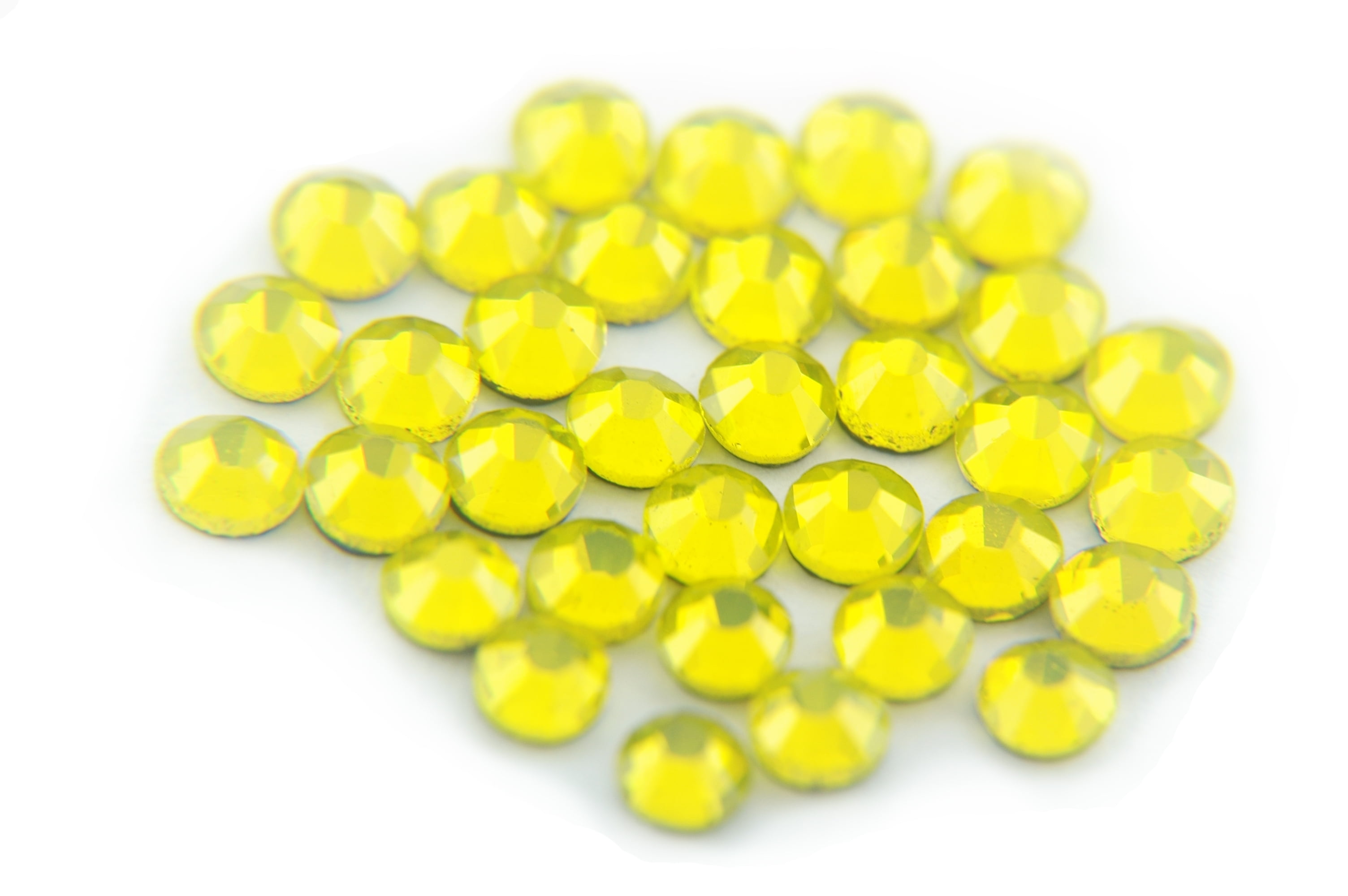 Machine Cut Hot Fix Rhinestones by Threadart SS20 (5mm) Lemon 2 Gross ...