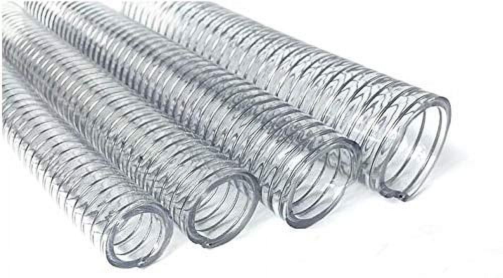 Machine Drain Hose 6Ft Lengths Clear Hose Armored With Tough Metal