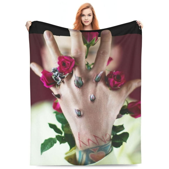 Machine Gun Kelly Flannel Blanket Funny Ultra-Soft Micro Warm Throw Blanket Fleece Blanket Interesting Gift 80"X60"