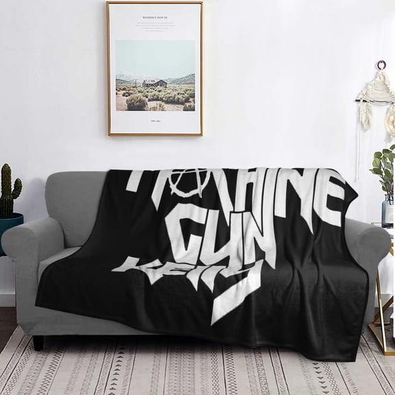 Machine Gun Kelly Flannel Blanket Funny Ultra-Soft Micro Warm Throw Blanket Fleece Blanket Interesting Gift 80"X60"
