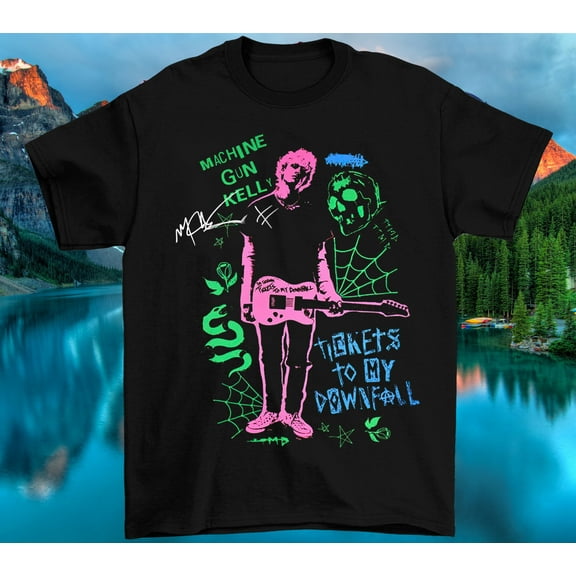 Machine Gun Kelly Guitar Signature Black T Shirt S-4XL EE427
