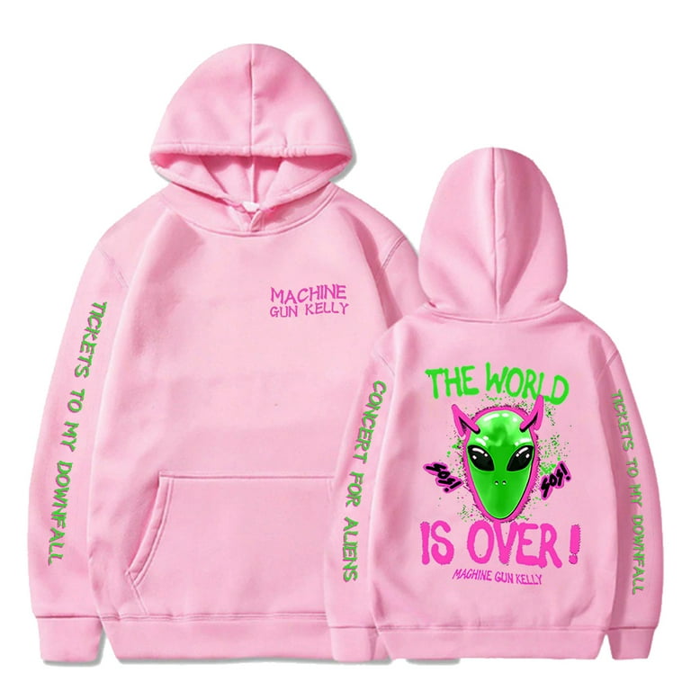Machine Gun Kelly Hoodie Tickets To My Downfall Aliens Merch Women Men Hooded Sweatshirt MGK Clothes