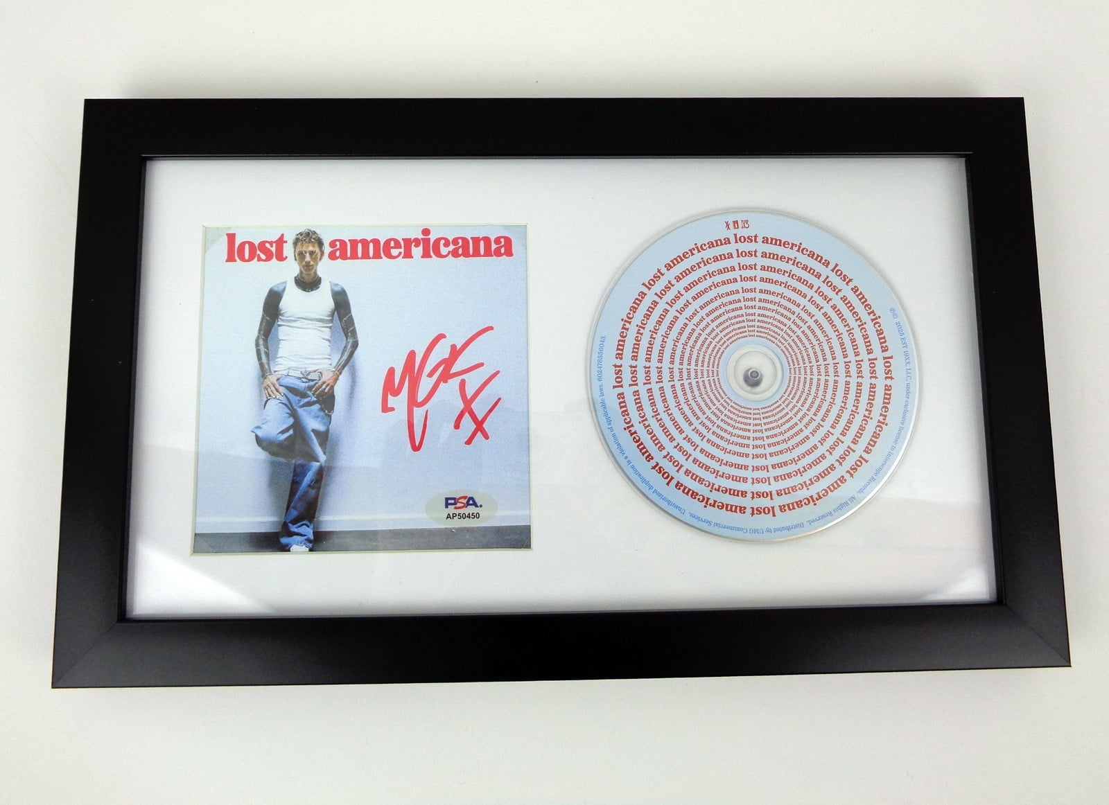 Machine Gun Kelly MGK Signed Autograph Lost Americana CD Framed PSA/DNA COA A