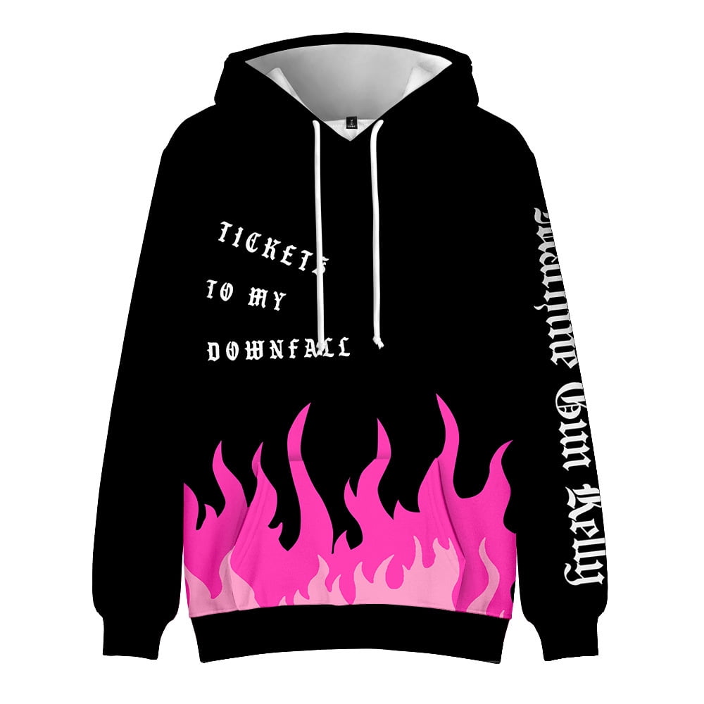 Machine Gun Kelly Ticket To My Downfall Hoodie MGK Merch Hip Hop Clothes Walmart