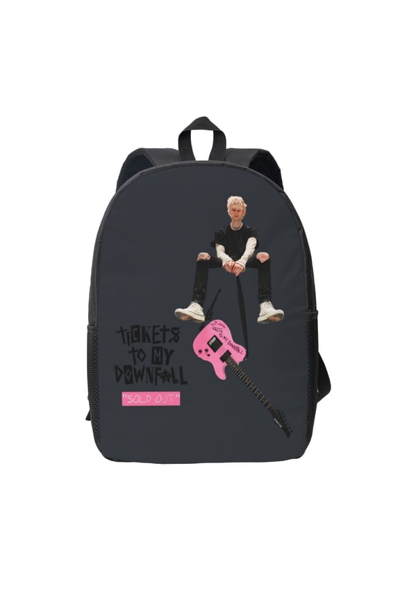 Machine Gun Kelly Tickets To My Downfall Backpack Simple Lightweight Backpack Fashion Travel Backpack Laptop Backpack 17 Inch