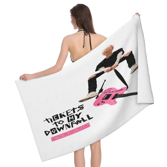 Machine Gun Kelly Tickets To My Downfall Bath Towel Washcloths Beach Towel Quick Dry Towel Microfiber Absorbent Bath Towel 32x52 In