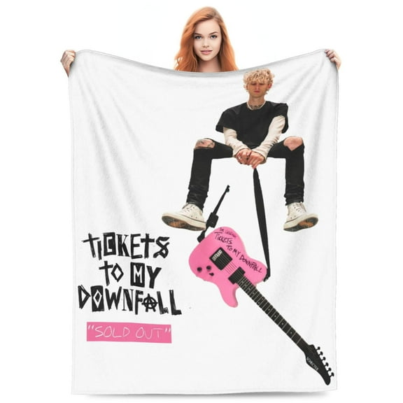 Machine Gun Kelly Tickets To My Downfall Flannel Blanket Funny Ultra-Soft Micro Warm Throw Blanket Fleece Blanket Interesting Gift 40"X30"