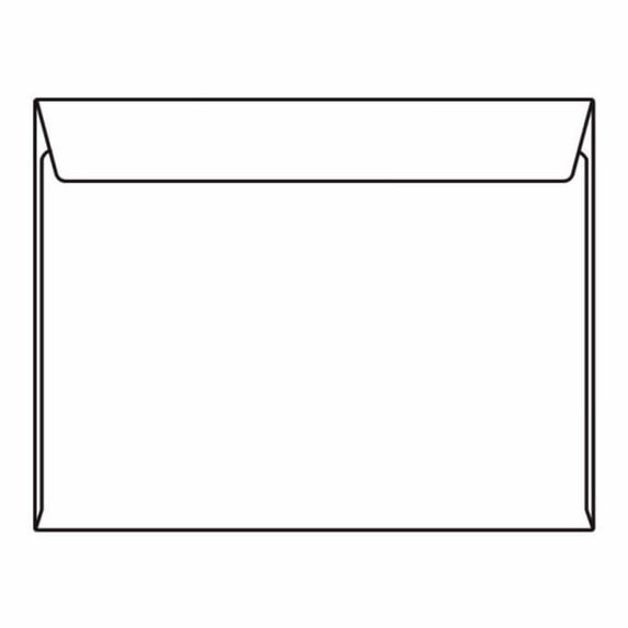 Machine Insertable Open Side Booklet Envelopes, 9" x 12", 25#, White Paper/Poly/Paper, Smooth Finish (Box of 500)