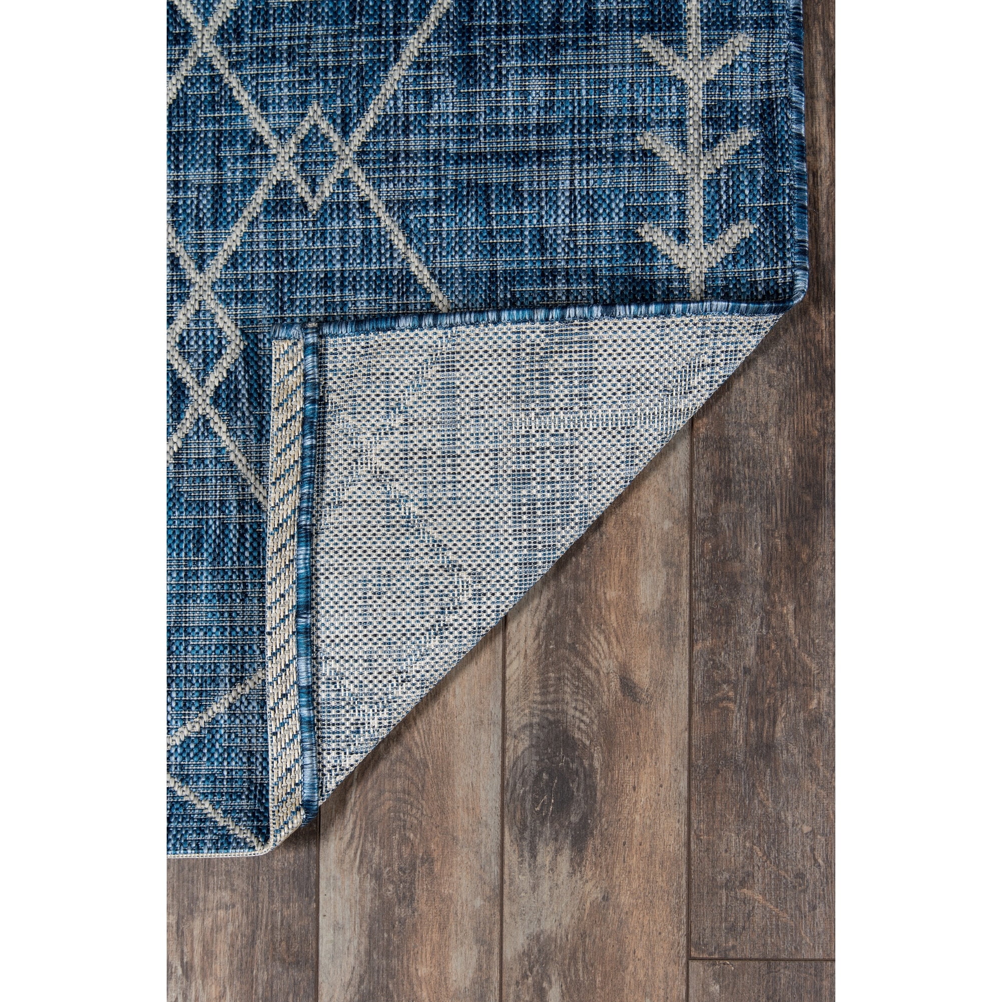Villa Monaco 6'7" x 9'6" Blue Geometric Synthetic Rug