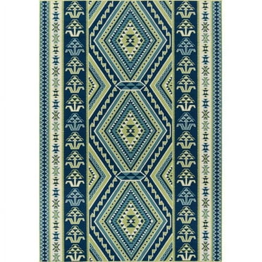 Machine Made Green Green Indoor/Outdoor Rugs