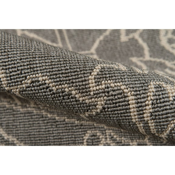 Machine Made Grey Grey Indoor/Outdoor Rugs