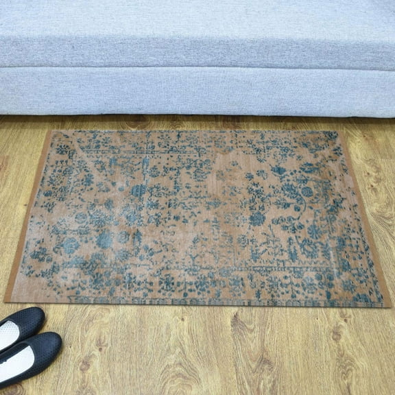 Machine Made Polyester 1'8''x2'10'' Durable Indoor Outdoor Rectangular Washable Oriental Pattern Footmat MFM075