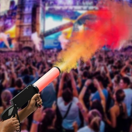 Machine with RGB Lights Cannon Jet Machine Stage Effect Equipment Tube w/ 10ft Hose Red Green Blue Fogger Smoke Gun for DJ Stage Party Wedding Music Festival$$Sound & Recording