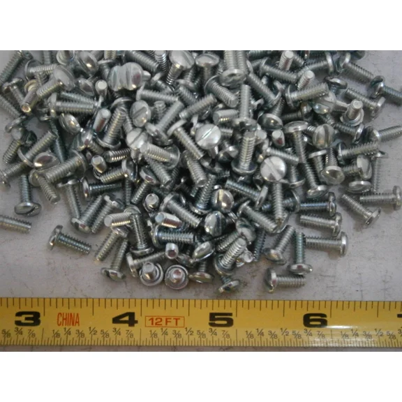 Machine Screw 6/32 X 3/8 Slotted Binding Head Steel Zinc Plated Lot Of 100 #2773