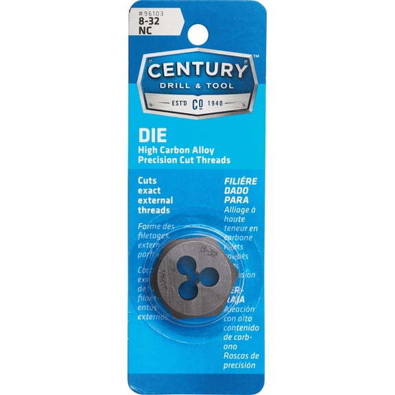 Machine Screw Hex Die - Pack of 2 Construction & DIY Use, Standard Hardware Spec