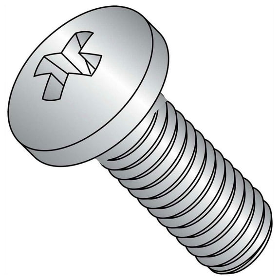 Machine Screw - M3 x 0.5 x 6mm - Phillips Pan Head - Class 4.8 - Steel - Zinc -