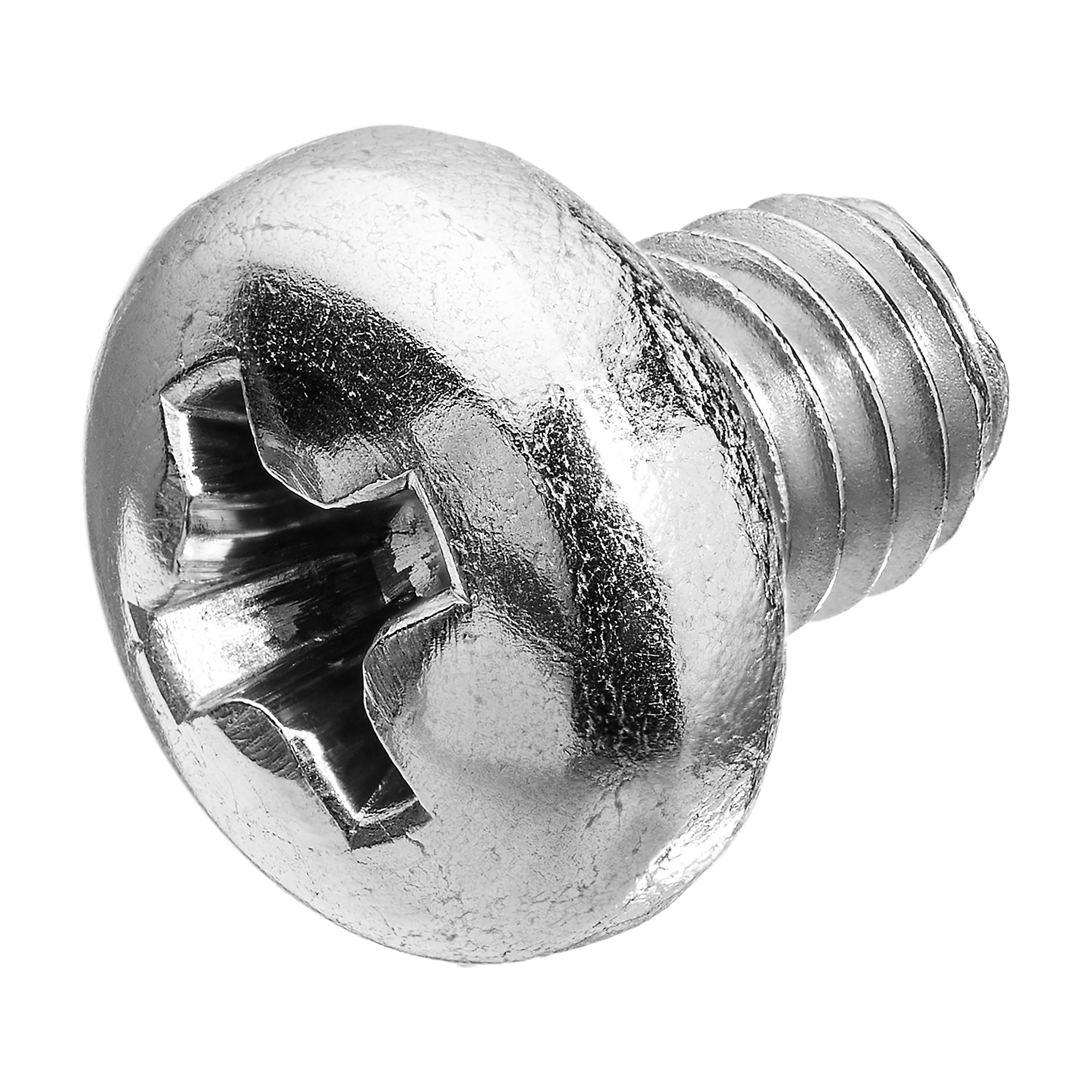 M6-1.00 x 25 mm Phillips Pan Machine Screw, Passivated 316 Stainless Steel, 10 PK