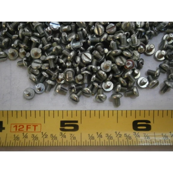 Machine Screws 2/56 X 1/8 Slotted Pan Head Steel Zinc Plated Lot Of 75 #3523