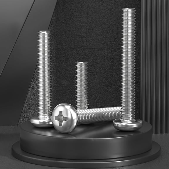 Machine Screws Assortment Kit, Assorted #8-32 Phillips Pan Head Screws Bolts, 304 Stainless Steel for Electrical Wall Socket and Household Repairs