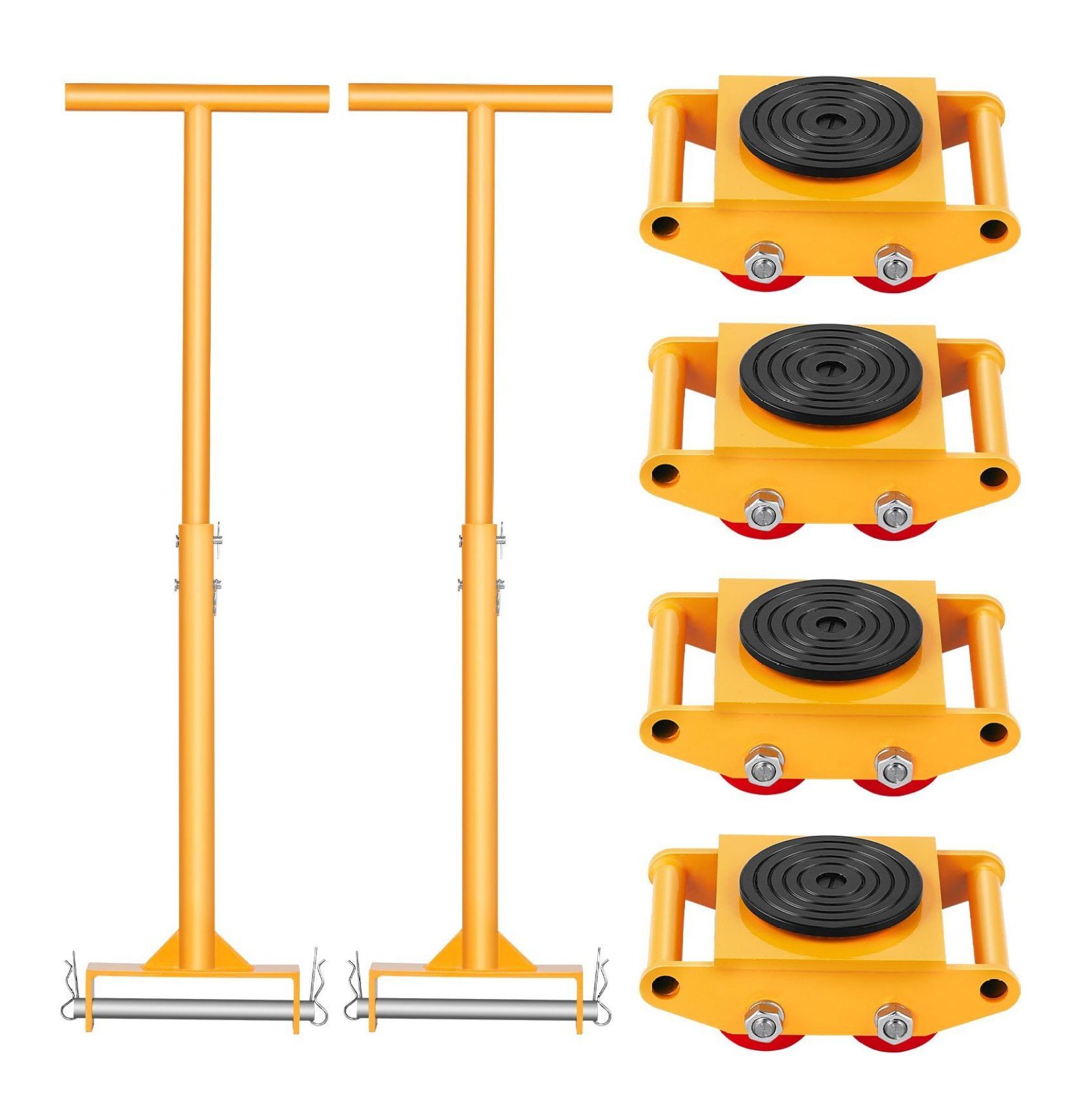 Rotating Machine Dolly Machine Skate Dolly 13228lbs 6T Heavy Duty, 360° Rotating Mover with ...