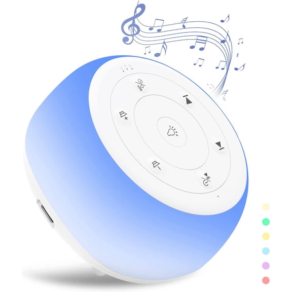 Machine,Sounds 32 34 32 7 Colors 32 Adjustable Built-in Battery 34 Sounds 30min60min90min Built-in White Noise Sound Battery Adjustable 30min/60min/90min Huiop Sound Baby 7 White