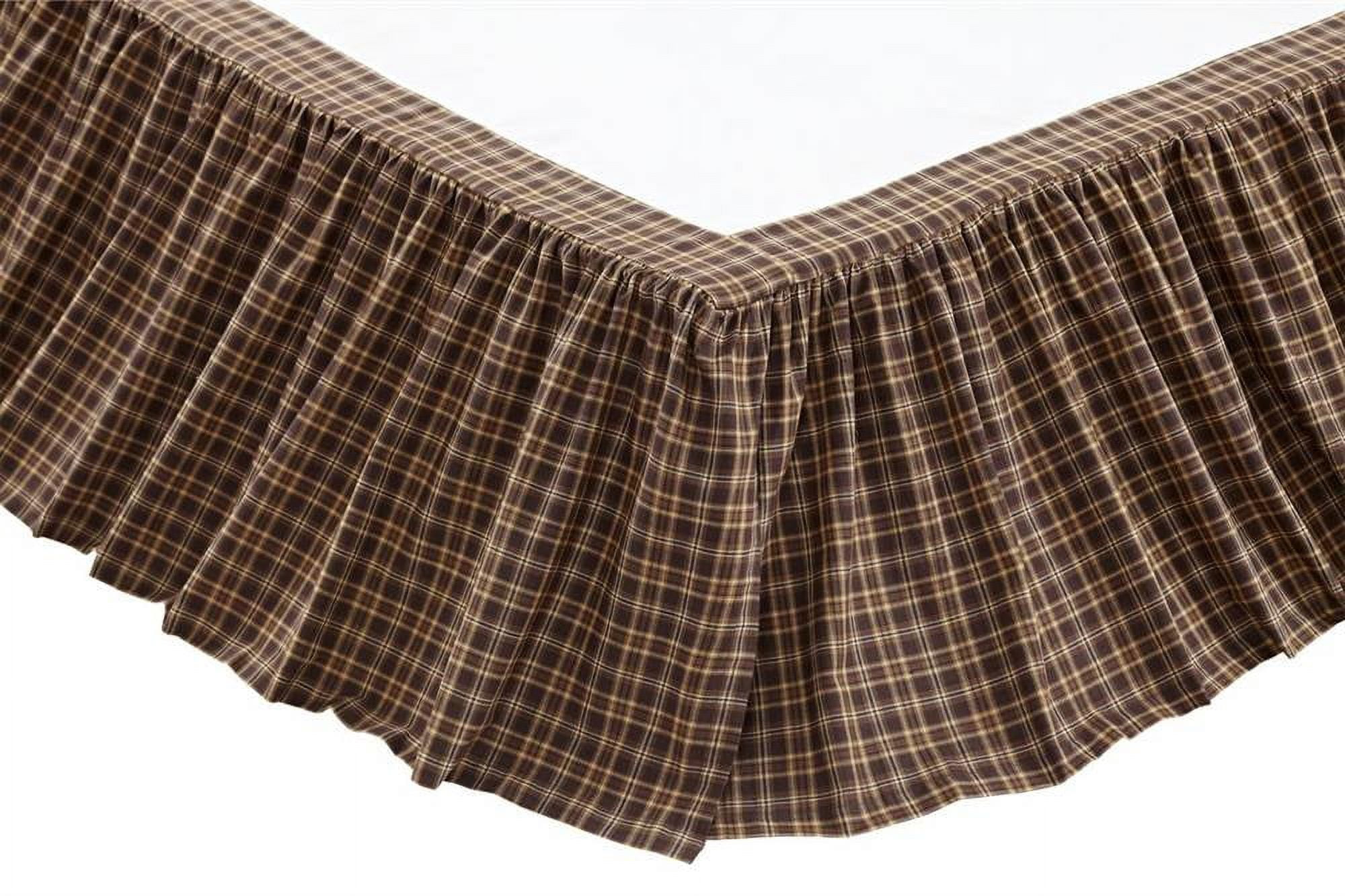 Prescott Rustic Cotton Twin Bed Skirt with Split Corner