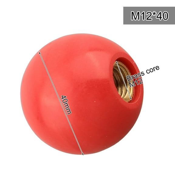 Machine Tool Handle Ball Nuts Bakelite Ball Brass Core Handle Head Thread Ball Nut Knob Machine Tool Fastener Accessories