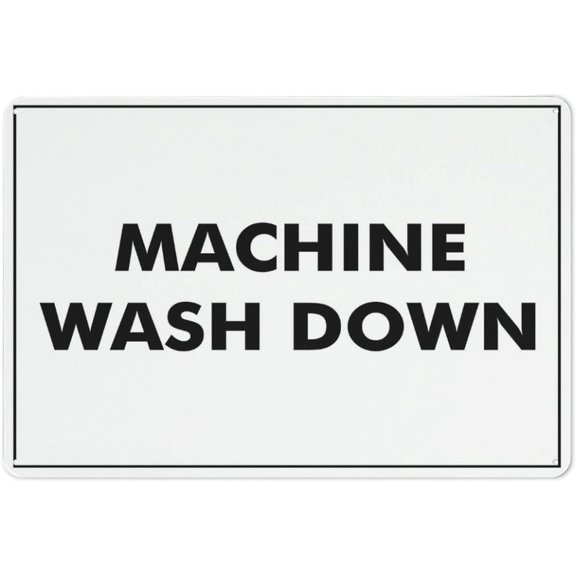 Machine Wash Down Reflective Aluminum Metal Signage - 8"x12", With Symbol, Weatherproof - Factory, Workshop, Garage, Industrial Facility