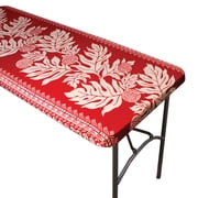Machine Washable 30" x 72" Red Breadfruit Tablecloths