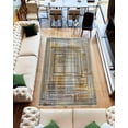 thumbnail image 1 of Machine Washable Area Rug 5x7 with Anti-Slip Backing Abstract Living Room Carpet Design 7704 Color Grey Beige, 1 of 7