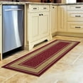 Machine Washable Border Design NonSlip Rubberback 2x5 Modern Runner