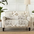 thumbnail image 1 of Reversible Patchwork Furniture Protector, Machine Washable Slipcover, Loveseat, Taupe, 1 of 6