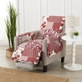 thumbnail image 1 of Reversible Patchwork Furniture Protector, Machine Washable Slipcover, Recliner, Burgundy, 1 of 6