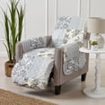 thumbnail image 1 of Reversible Patchwork Furniture Protector, Machine Washable Slipcover, Recliner, Grey, 1 of 6