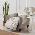 thumbnail image 1 of Reversible Patchwork Furniture Protector, Machine Washable Slipcover, Recliner, Taupe, 1 of 6
