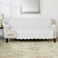 thumbnail image 1 of Reversible Quilted Furniture Protector, Machine Washable Slipcover, Sofa, White / Sand, 1 of 6
