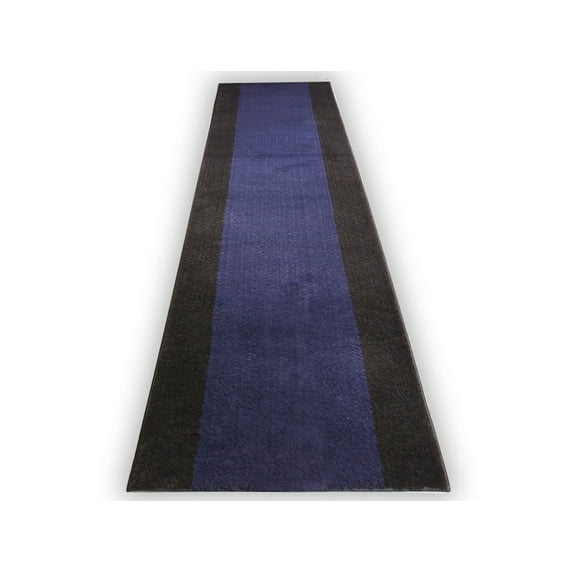Machine Washable Custom Size Solid Bordered Black Navy Runner Rug Cut to Size Indoor Hallway Rug Runners Customize by Feet and 25.5 inches Width Pick Your Own Lenght By Feet Runner Rugs