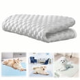 thumbnail image 1 of Machine Washable Dog Cooling Mat for Medium Sized Dogs, Lightweight Pet Cool Pad Cooling Blanket, Portable Summer Cooling Mat for Couch, Crate, Car Travel Indoor & Outdoor Use, Gray, 1 of 6