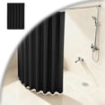 thumbnail image 1 of Machine Washable Fabric Shower Curtain Liner, Hotel‑Grade Waterproof Cloth Shower Liner with Hooks, Reusable Breathable Bathroom Shower Curtain, 1 of 5
