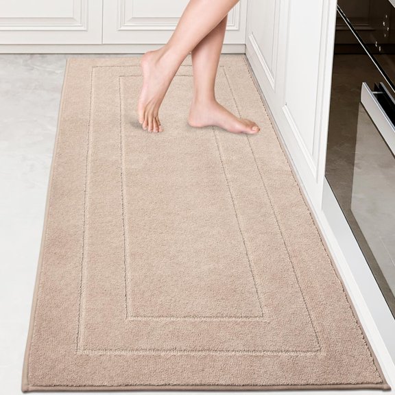 Machine Washable Kitchen Runner Rug , Non-Slip/Skid Hallway Runner Rug, Super Absorbent Soft Area Rug for Kitchen, Hallway & Laundry, Rolled Packaging