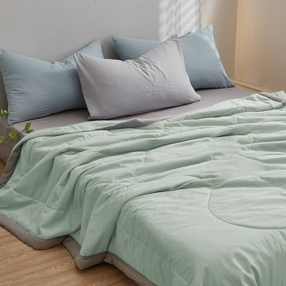 Machine Washable Lightweight Cotton Quilt for All Seasons - Cool, Breathable Bedding for Hot Sleepers, 110x150cm