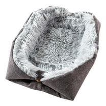 Machine Washable Plush Dog Bed Calming Dog Cat Bed Soft And Fluffy Cuddler Pet Cushion Self Warming Puppy Beds