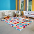 thumbnail image 1 of Machine Washable Polka Dot Colorful Nursey / Kids Area Rug - Multicolor - 8x10, 1 of 5