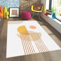 Machine Washable Regular Lines 4x8ft Area Rug