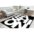 thumbnail image 1 of Machine Washable Rugs, Modern Rug, Decorative Rug, Fashion Rug, Gift Rug, Runner Rug, Small Rug, Large Rug, Modern Rug, Black and White Rug, 2.6'x6.5' - 80x200 cm, 1 of 7