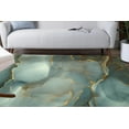 thumbnail image 1 of Machine Washable Rugs, Salon Rugs, Green Marble Rug, Colorful Rug, Green Rugs, Shimmery Rug, Home Decor Rug, Modern Rug, Luxury Rug, 3.3'x5' - 100x150 cm, 1 of 7